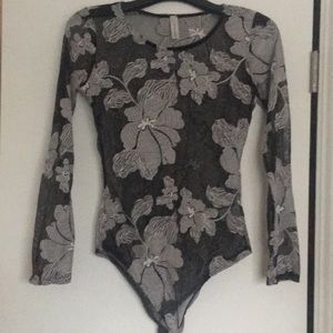 Sheer B&W Bodysuit